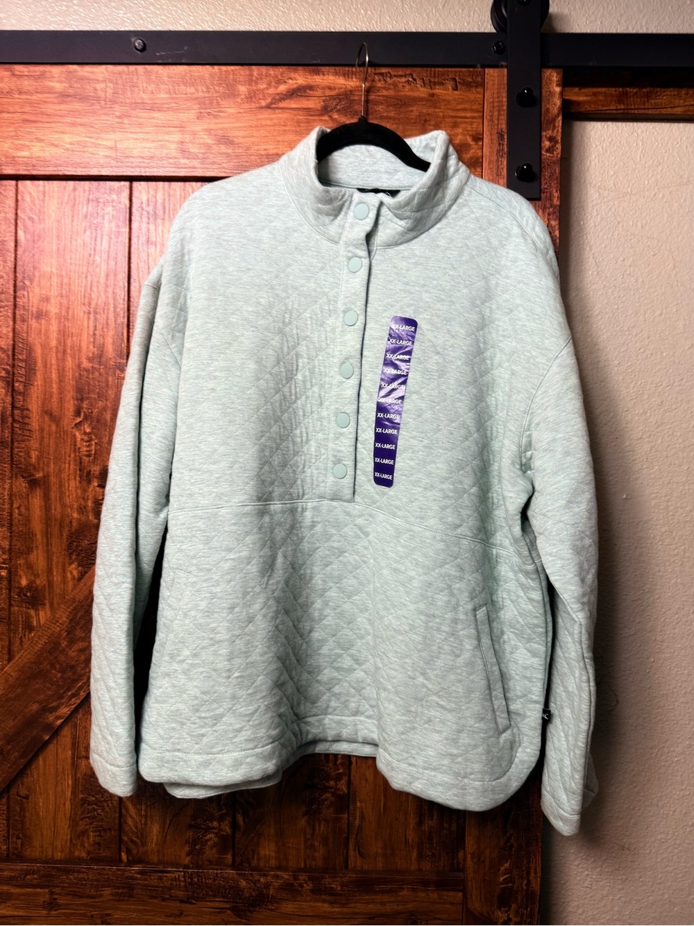 Eddie Bauer Quilted Zip-Up Sweater in Light Mint